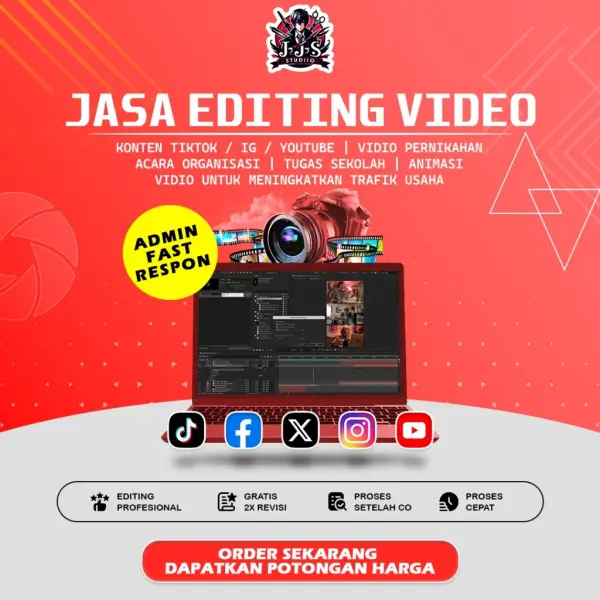 Jasa Video Editing Profesional : Animasi 2D/3D, Cinematic, Vlog, Wedding, Iklan, Promosi, Dll