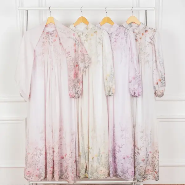 NAJWA - GAMIS INAYA SET HIJAB SEGI EMPAT GAMIS CERUTY BABYDOLL GAMIS MUSLIMAH Gamis Lebaran