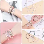 (105 pc)Manik Manik Huruf Bulat Mote Huruf Bundar A-Z Pipih Bahan Kerajinan Diy Aksesoris Gelang Kalung