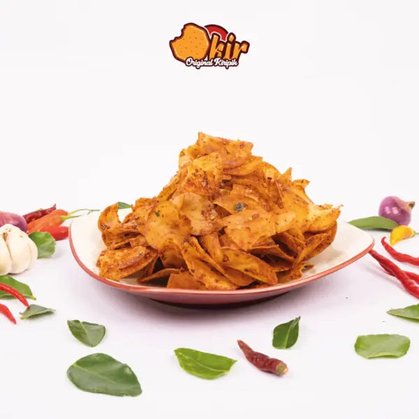 Keripik Singkong Pedas Cikruh 1kg/500gr/250gr/100gr Original Kiripik (OKIR)